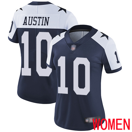 Women Dallas Cowboys Limited Navy Blue Tavon Austin Alternate 10 Vapor Untouchable Throwback NFL Jersey